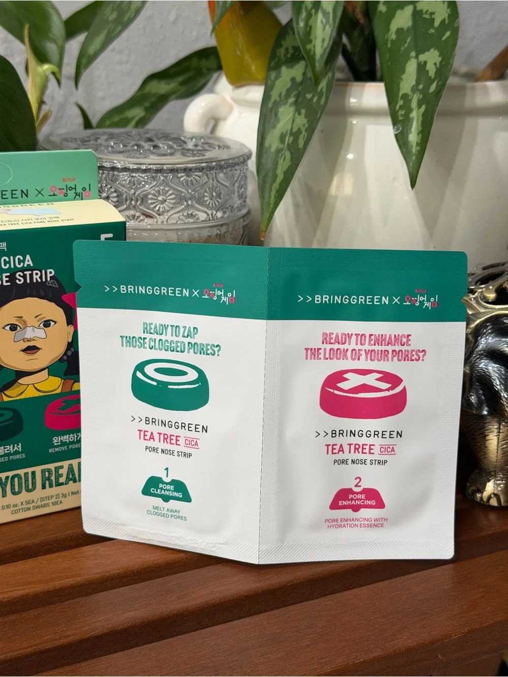 Bring Green Tea Tree Cica Pore Nose Strip - Green